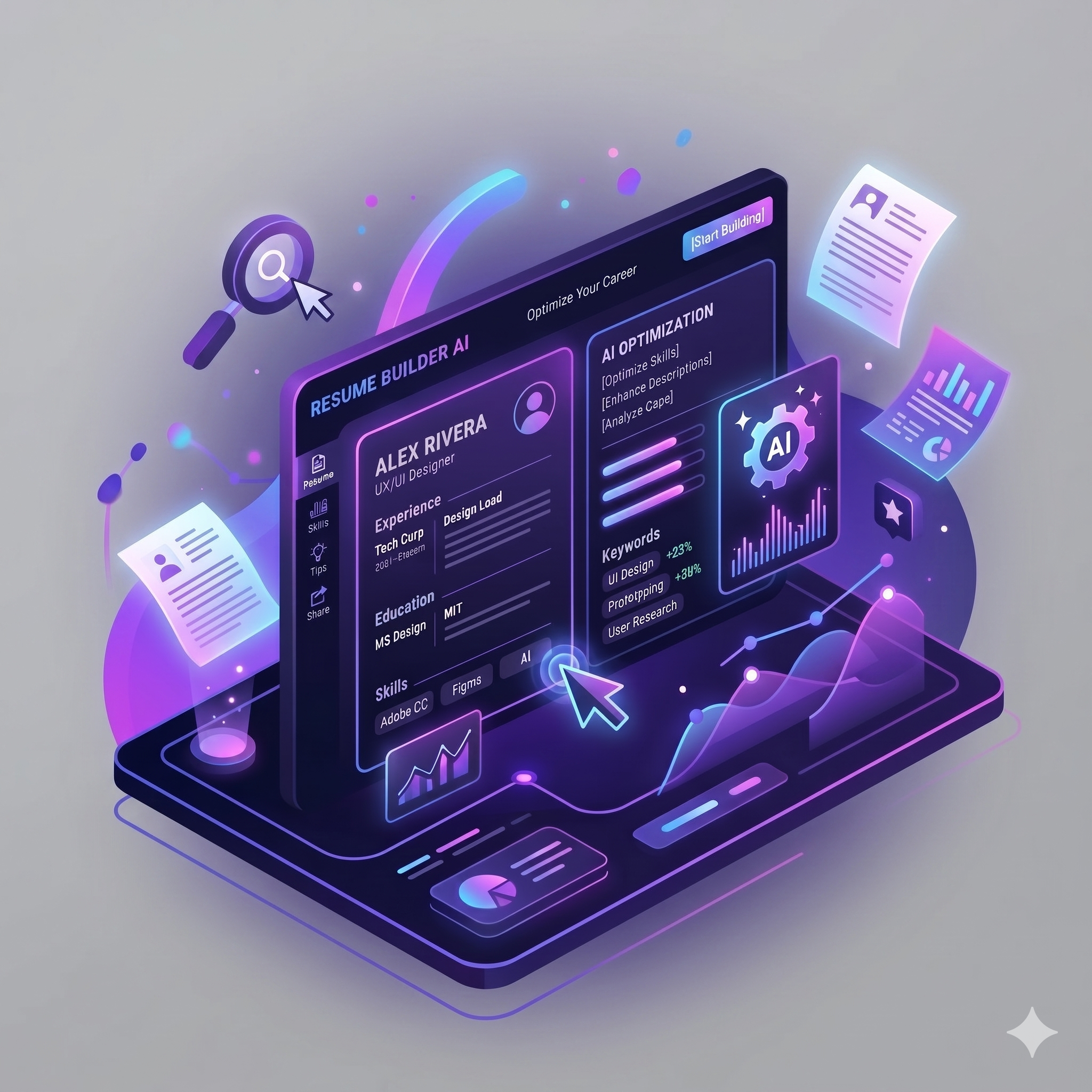 rawcv AI Resume Builder Illustration